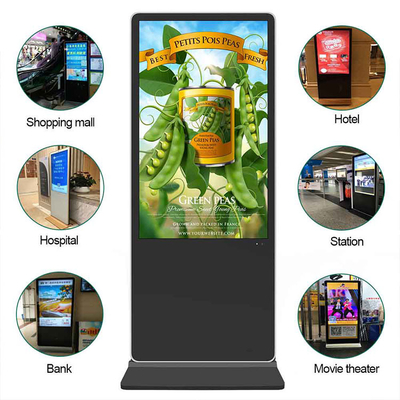 Floor standing digital signage 43 49 55 inch android video lcd
